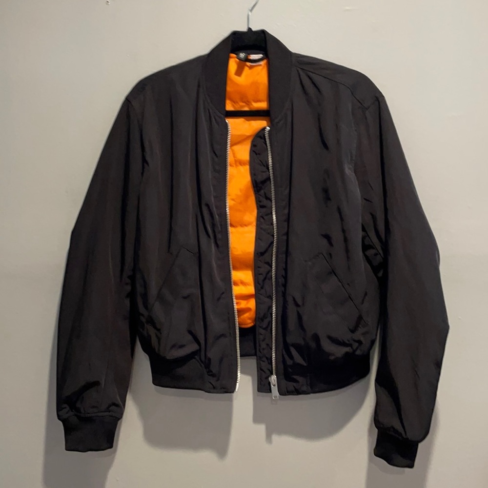 Black bomber jacket